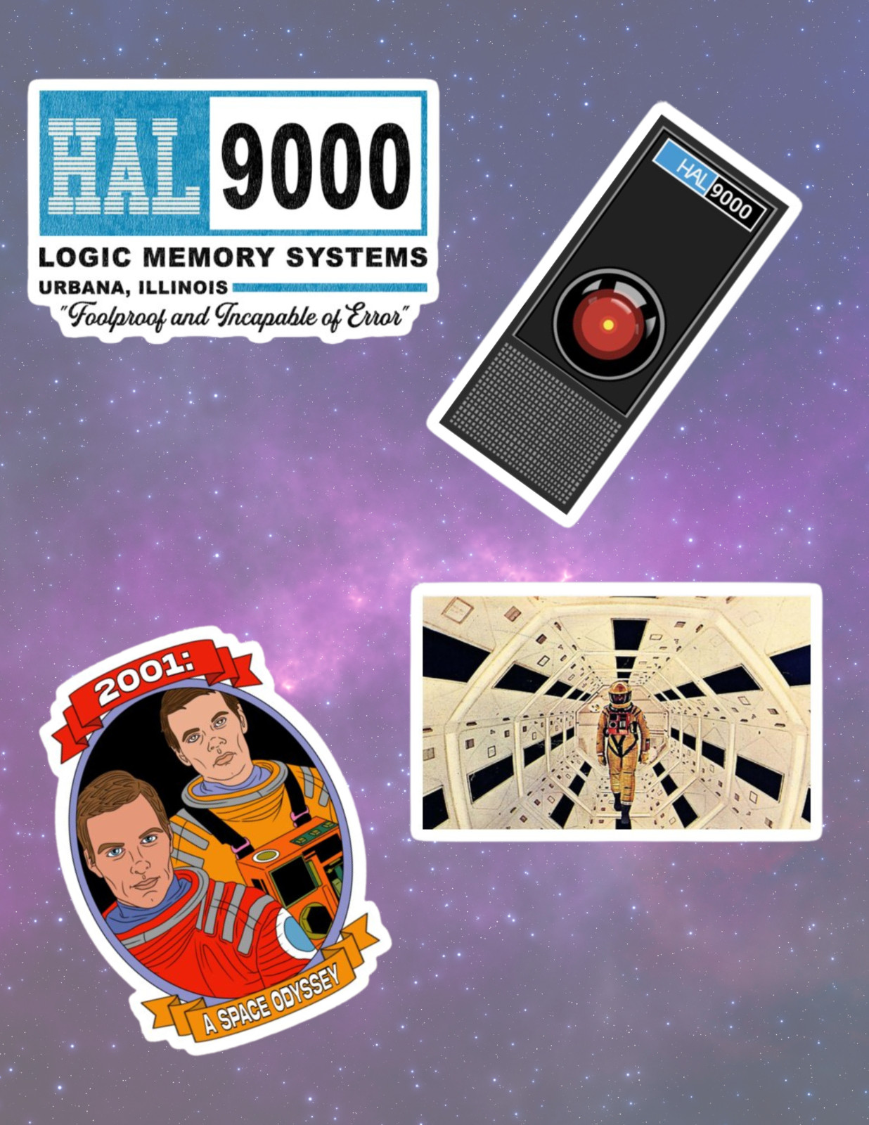 2001 Space Odessey 60’s Movie Sticker Pack