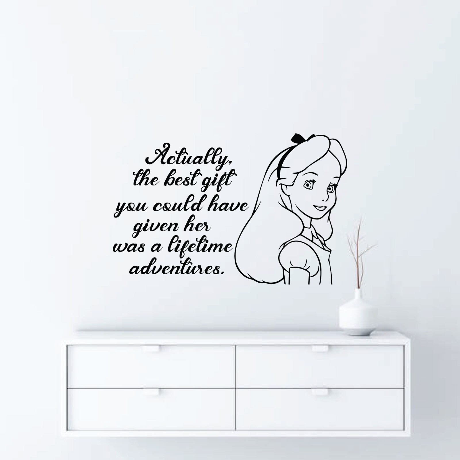 Lifetime Alice in Wonderland Disney Vinyl Wall Art Sticker Home Kids Room Decals