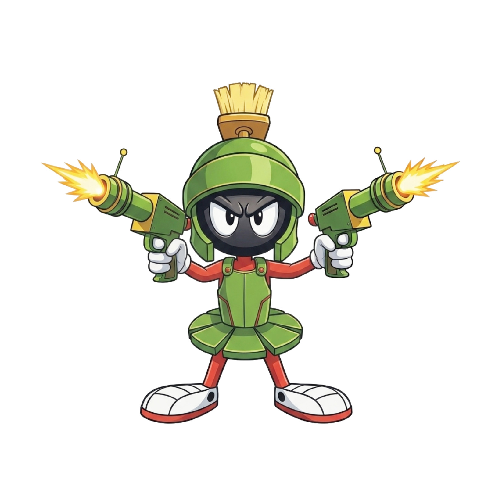 Marvin The Martian Warrior Matte Vinyl Sticker Cartoon Sci-Fi Space Decal