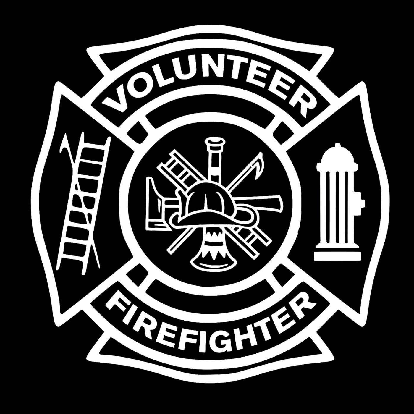 4 Pk Volunteer Firefighter Vinyl Decal Car Window Laptop Tablet Notebook Tumbler