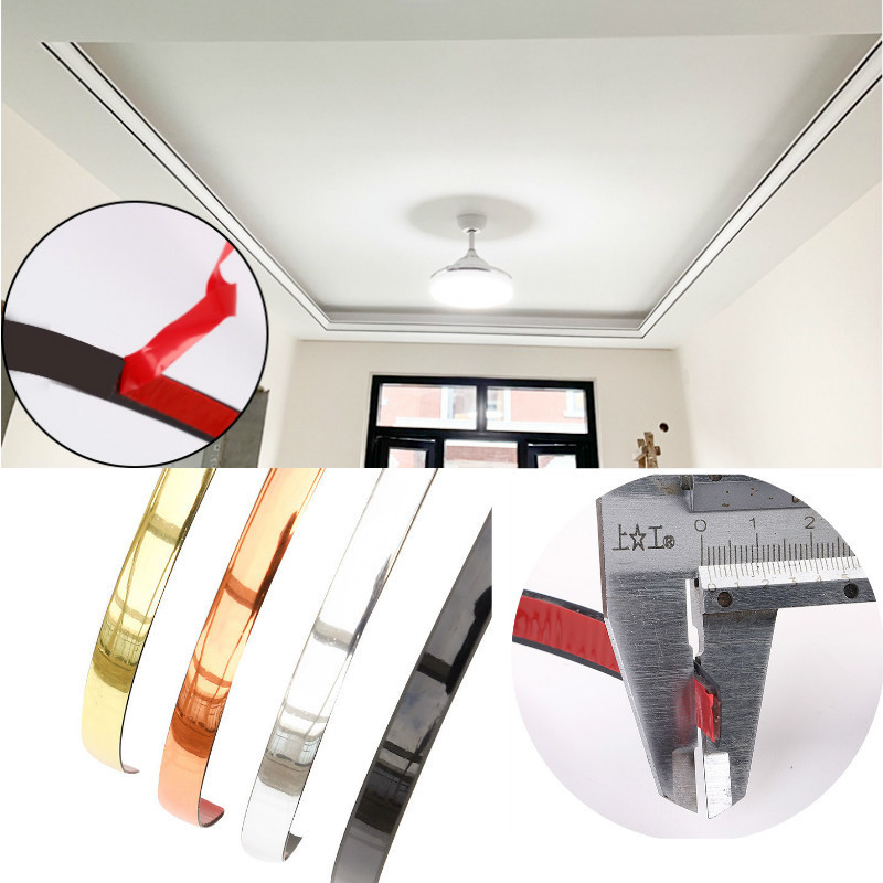 1 Roll Self-Adhesive Tile Seam Tape Wall Ceiling Mould Strip Furniture Trim Line