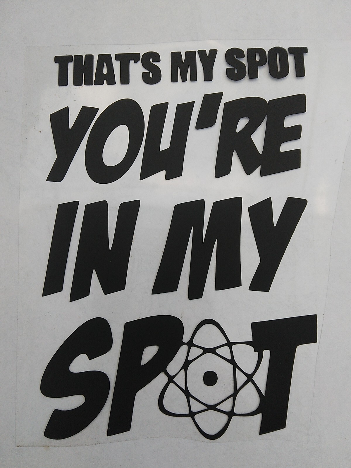 Sheldon Copper Big Bang Theory Thats My Spot Decal