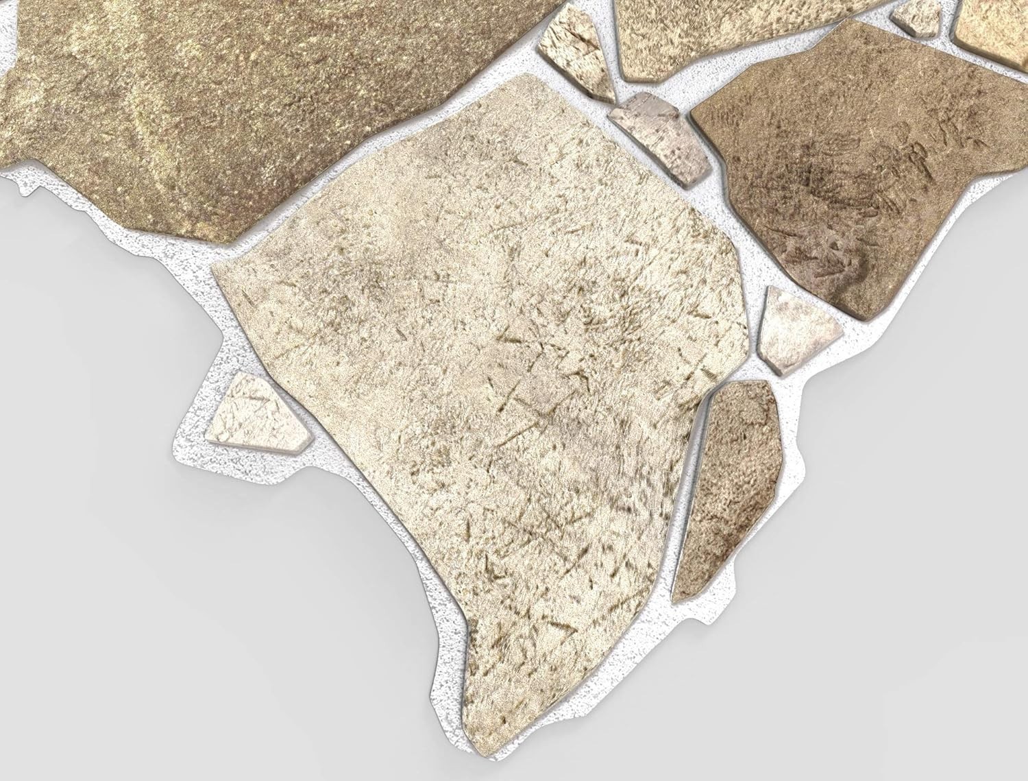 Dundee Deco 3D Stone Wall Panels – 10 pack, 39″x25″, Covers 67 sqft -Brown Beige