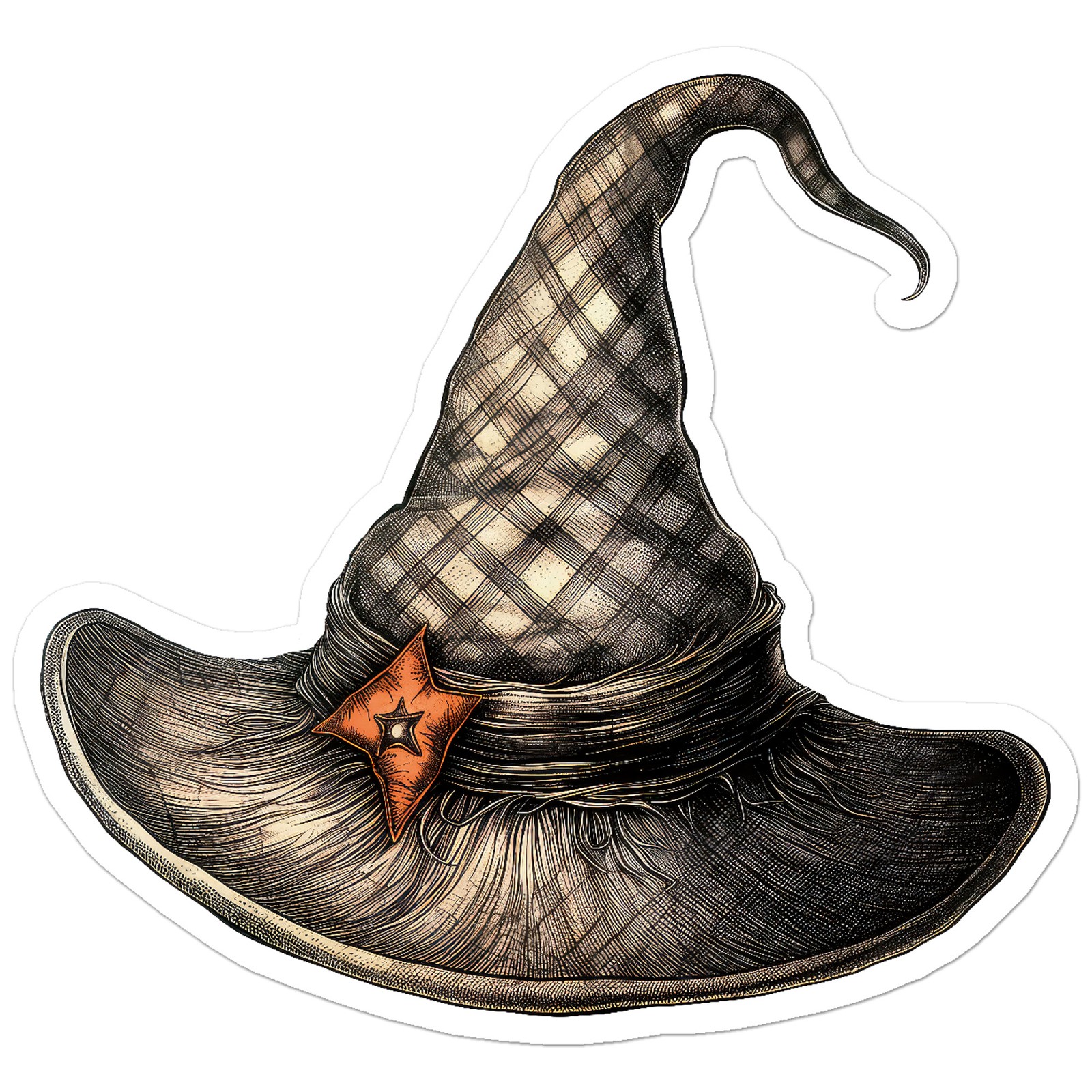 Witch’s Hat Wiccan – Vinyl Decal Sticker – Car Window Laptop – ebn9428