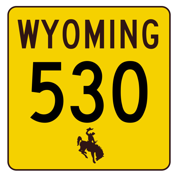 Wyoming Highway 530 Sticker R3549 Highway Sign