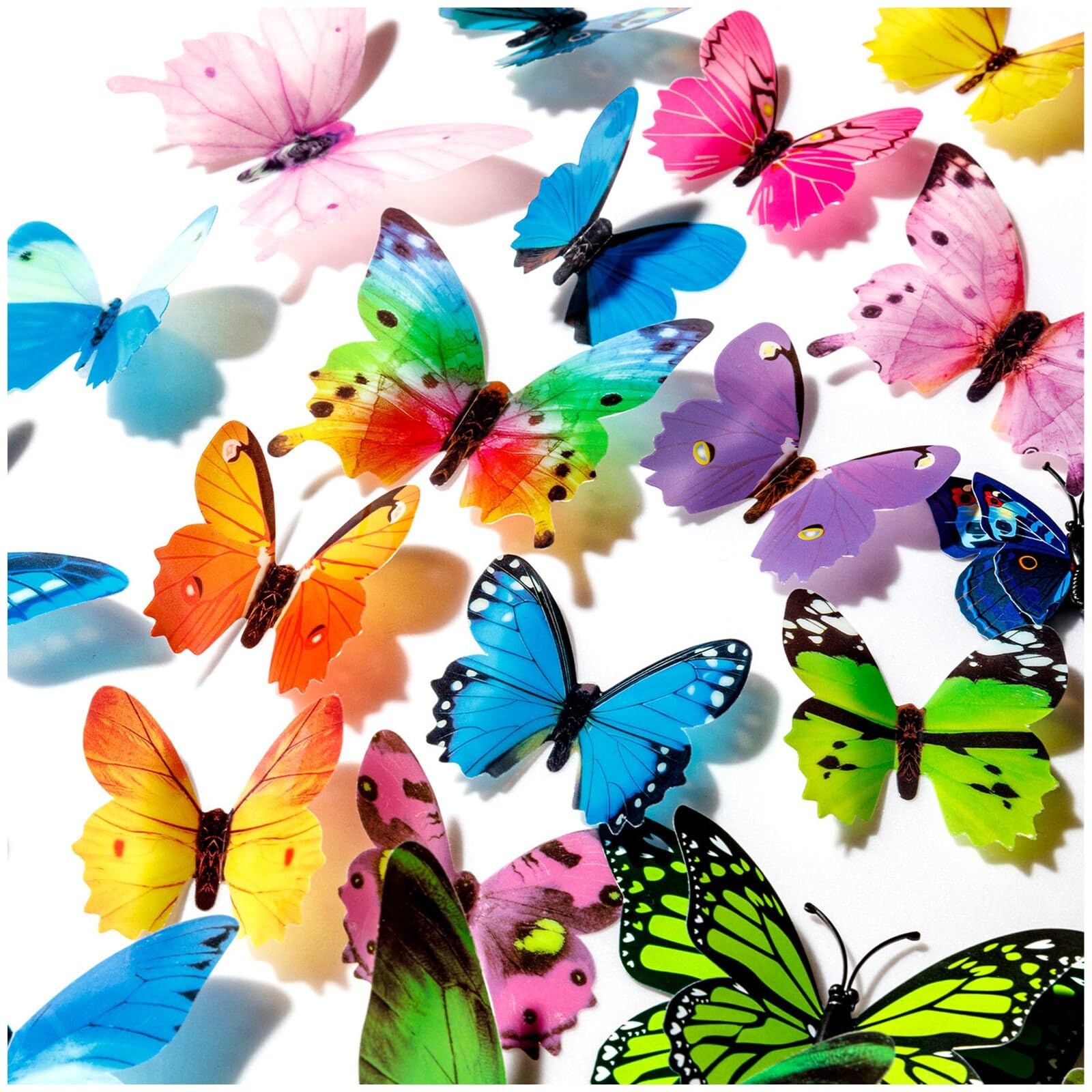 240Pcs 3D Colorful Butterfly Wall Stickers, Butterfly Wall Decals, Removable …