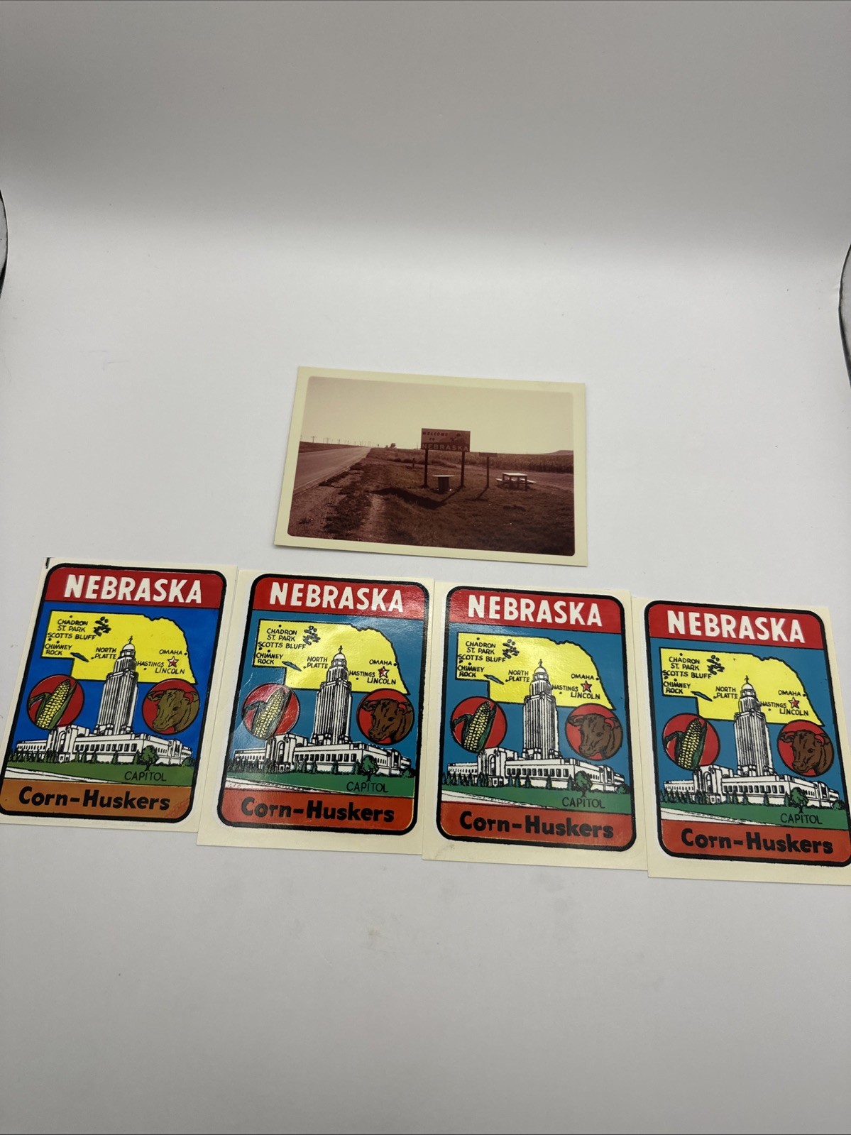 Nebraska 1960s Decal With Picture Transfer Car Welcome Center Lot 4