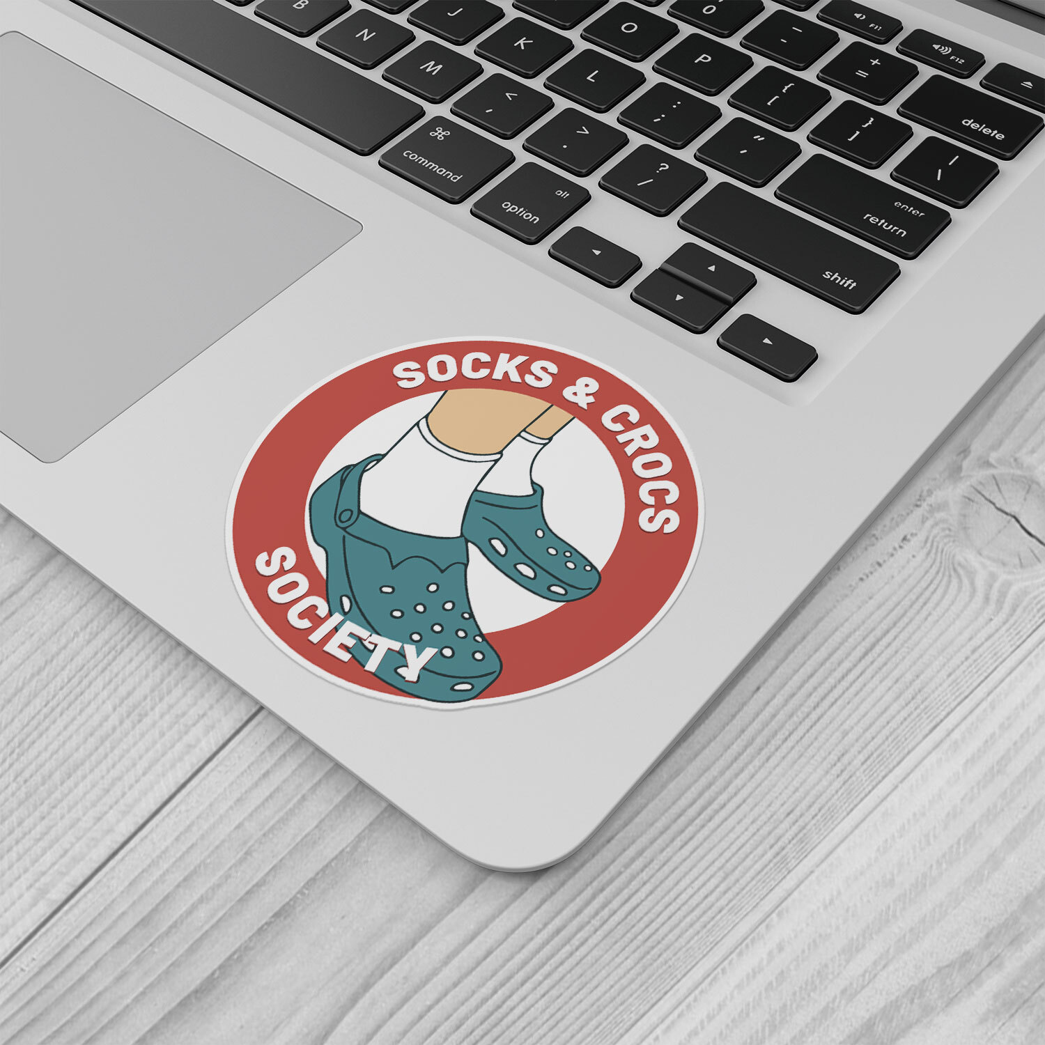 Socks And Crocs Society Sticker Vinyl Car Bumper Decal