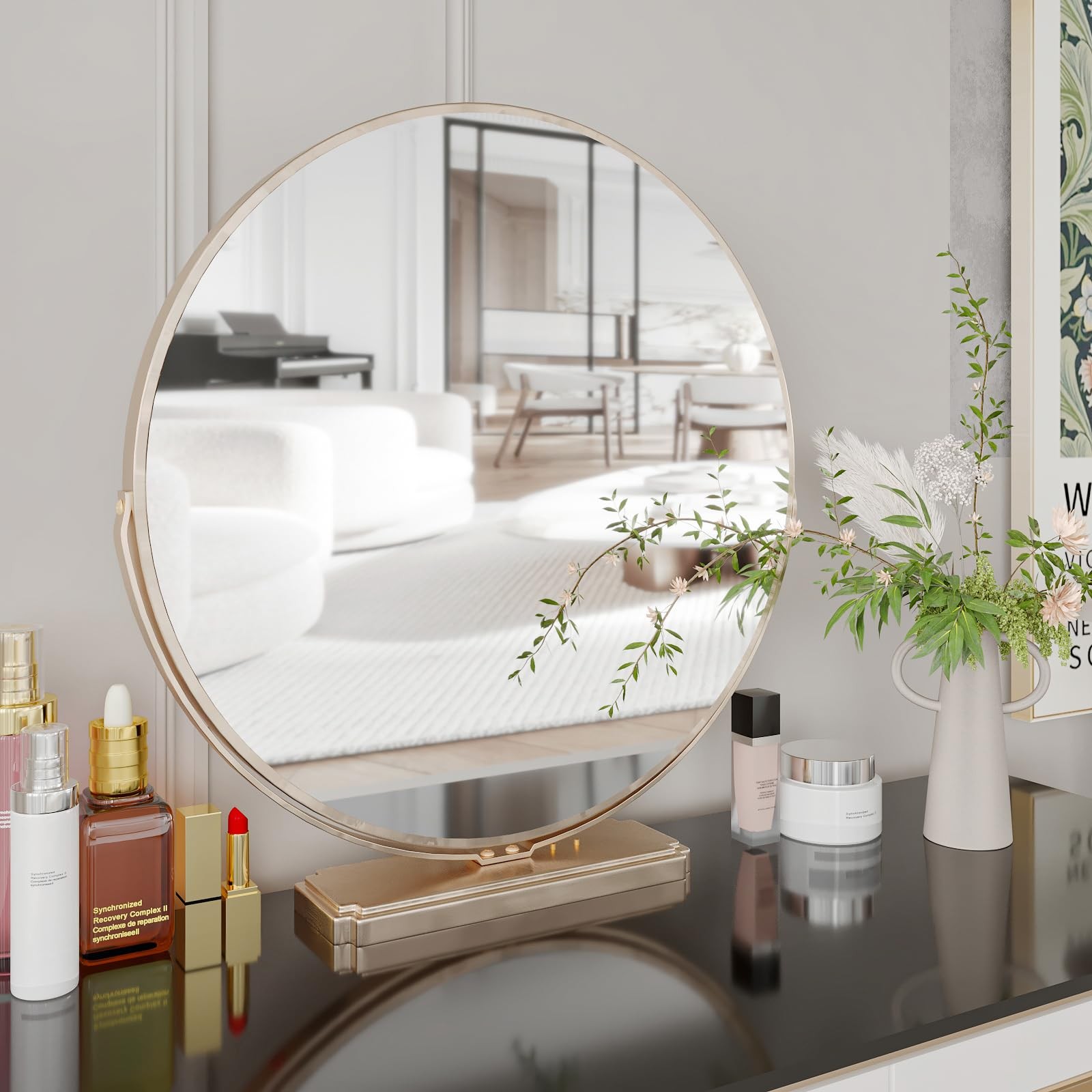 Reflective Silver Mirror Stickers Mirror Roll Walls Cabinets Vinyl Decor 12×100