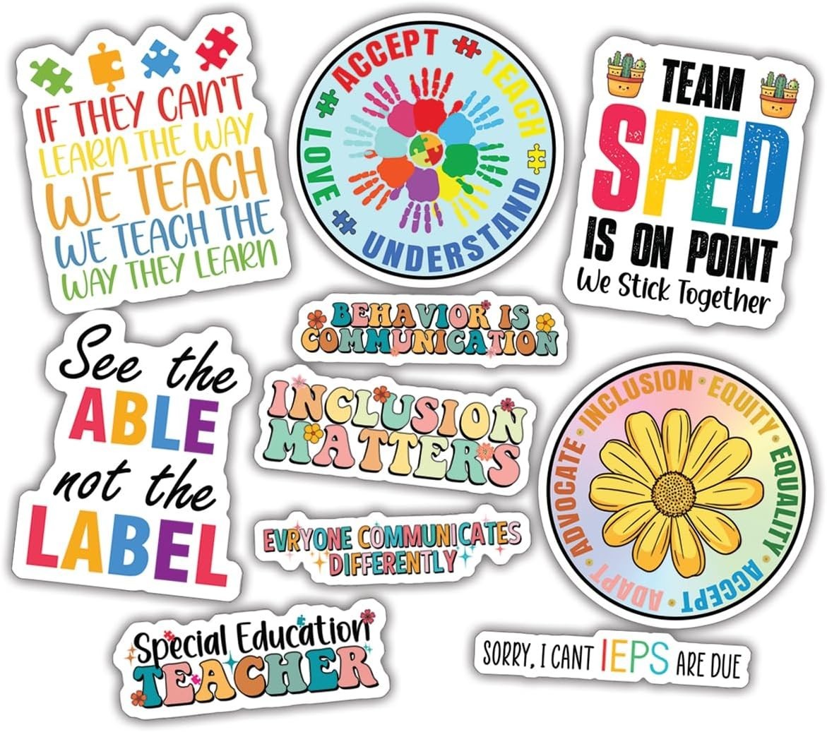 10pcs Special Education Sticker SPED Teacher Motivation Classroom Autism Support
