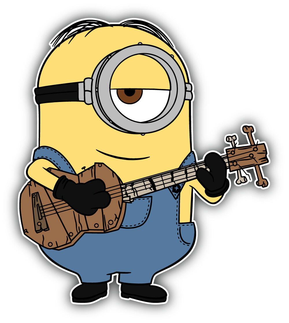 Minions Cartoon Guitar Sticker Bumper Decal – ”SIZES”