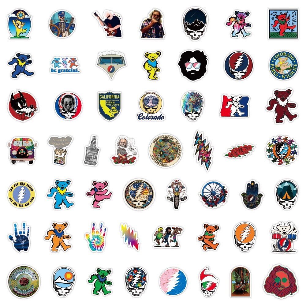 100 Bulk Grateful Dead – Heavy Metal Rock Stickers Laptops, Guitars, Skateboards