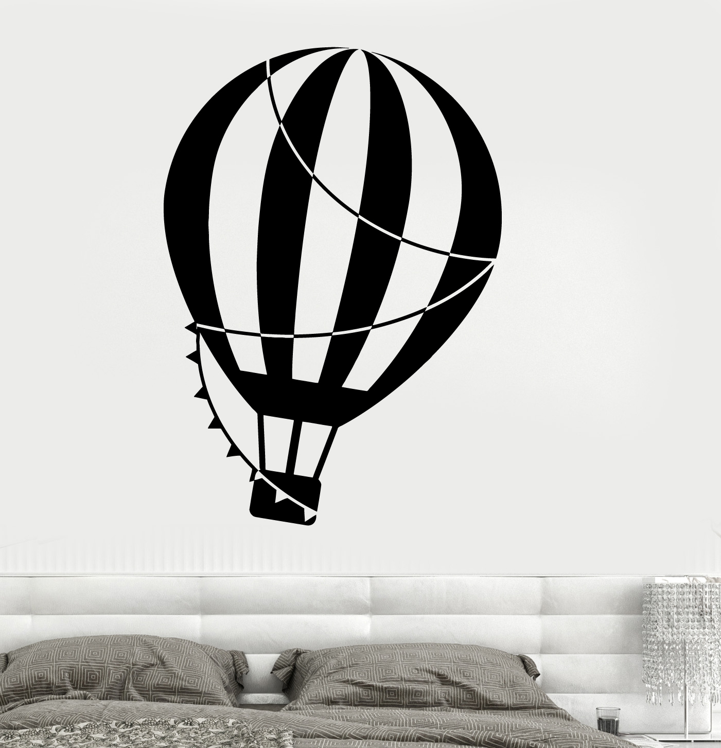 Wall Vinyl Decal Air Balloon Journey Amazing Romantic Decor For Bedroom z3723