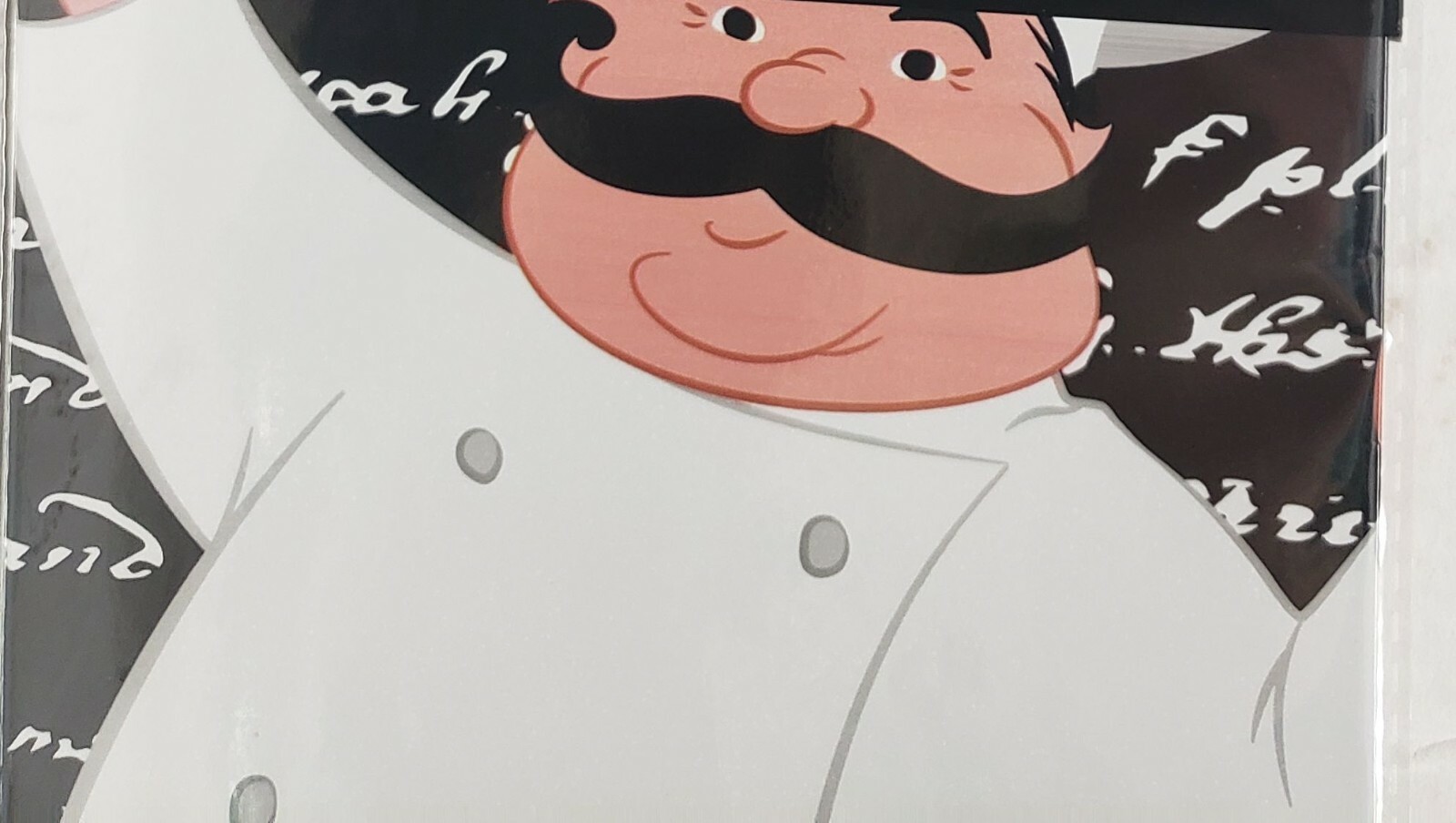KITCHEN STOVE BACKSPLASH STICKER / WALL DECALl (30″x18″) FAT CHEF, GR