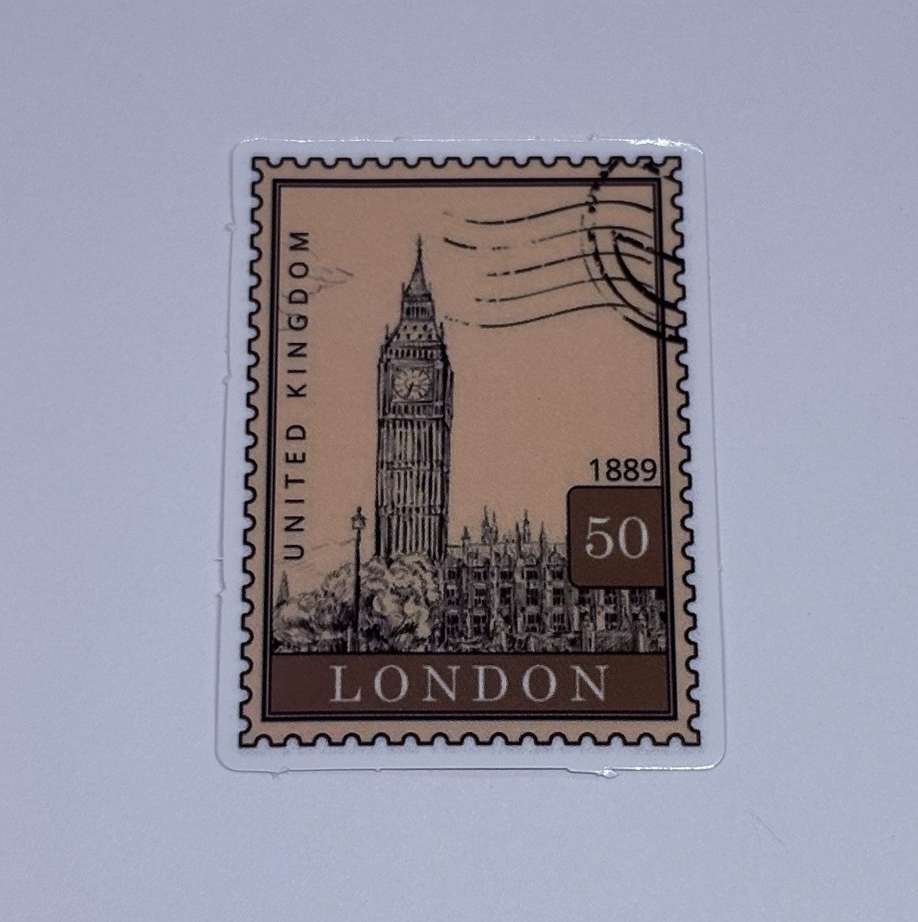 London Clock Tower Novelty Stamp Sticker Travel Art Decal Vinyl Country Tc9