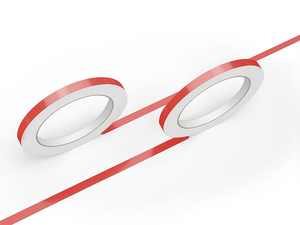Vinyl Pinstriping Tape 1/2in x 150ft Roll Light Red Gloss Striping Lines