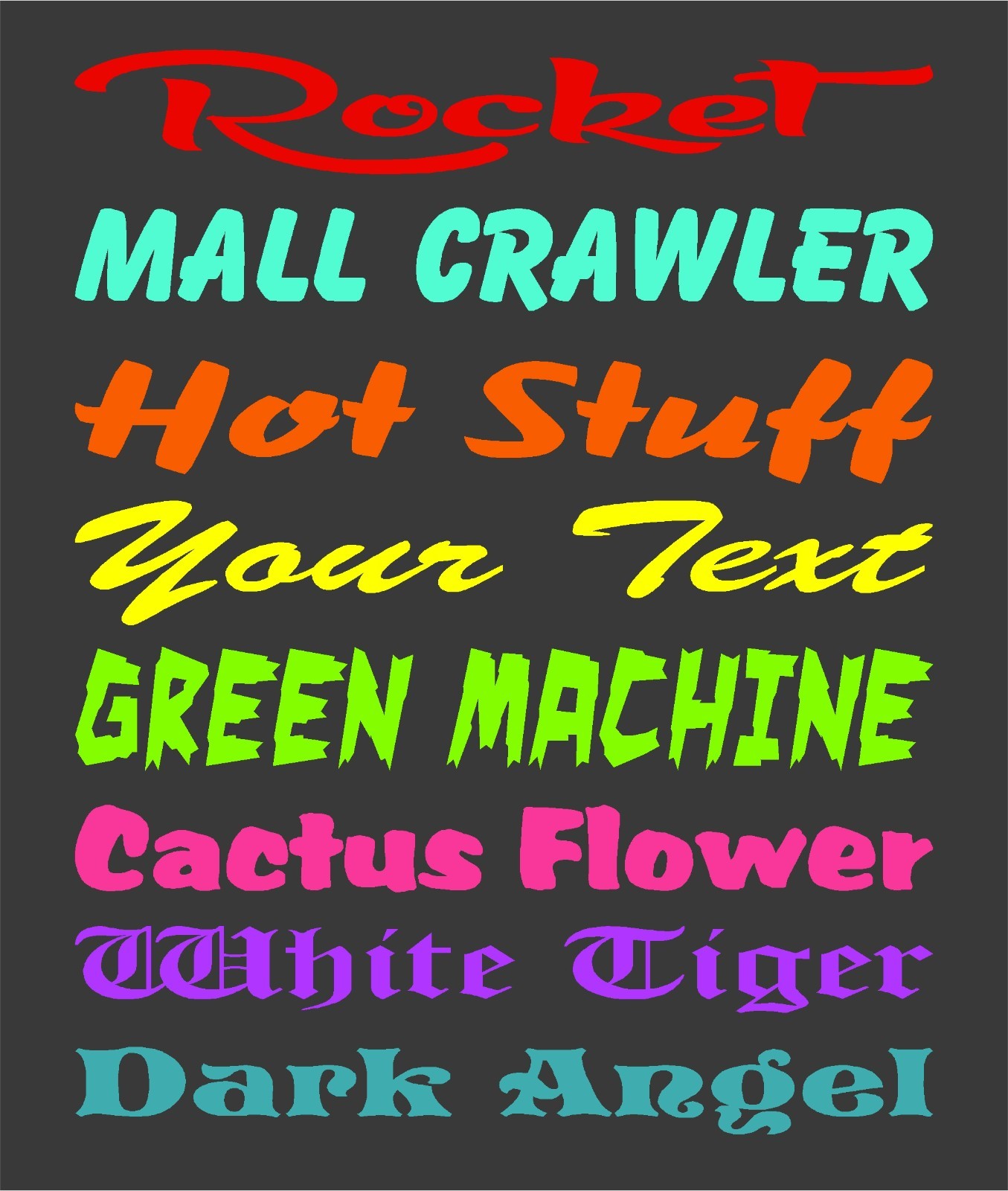 Vinyl Car Decal 36″x5″ Choose Color & Font Custom Windshield Sticker