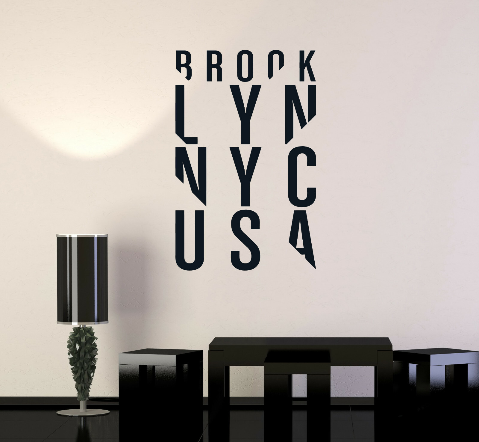 Vinyl Wall Decal Brooklyn NYC New York Lettering USA Urban Art Stickers (ig5252)