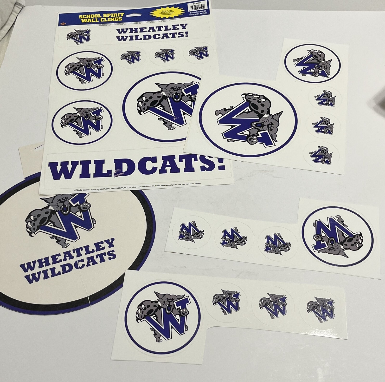 WHEATLEY WILDCATS High School Spirit Wall Clings Stickers Decals Lot of 30 Mixed