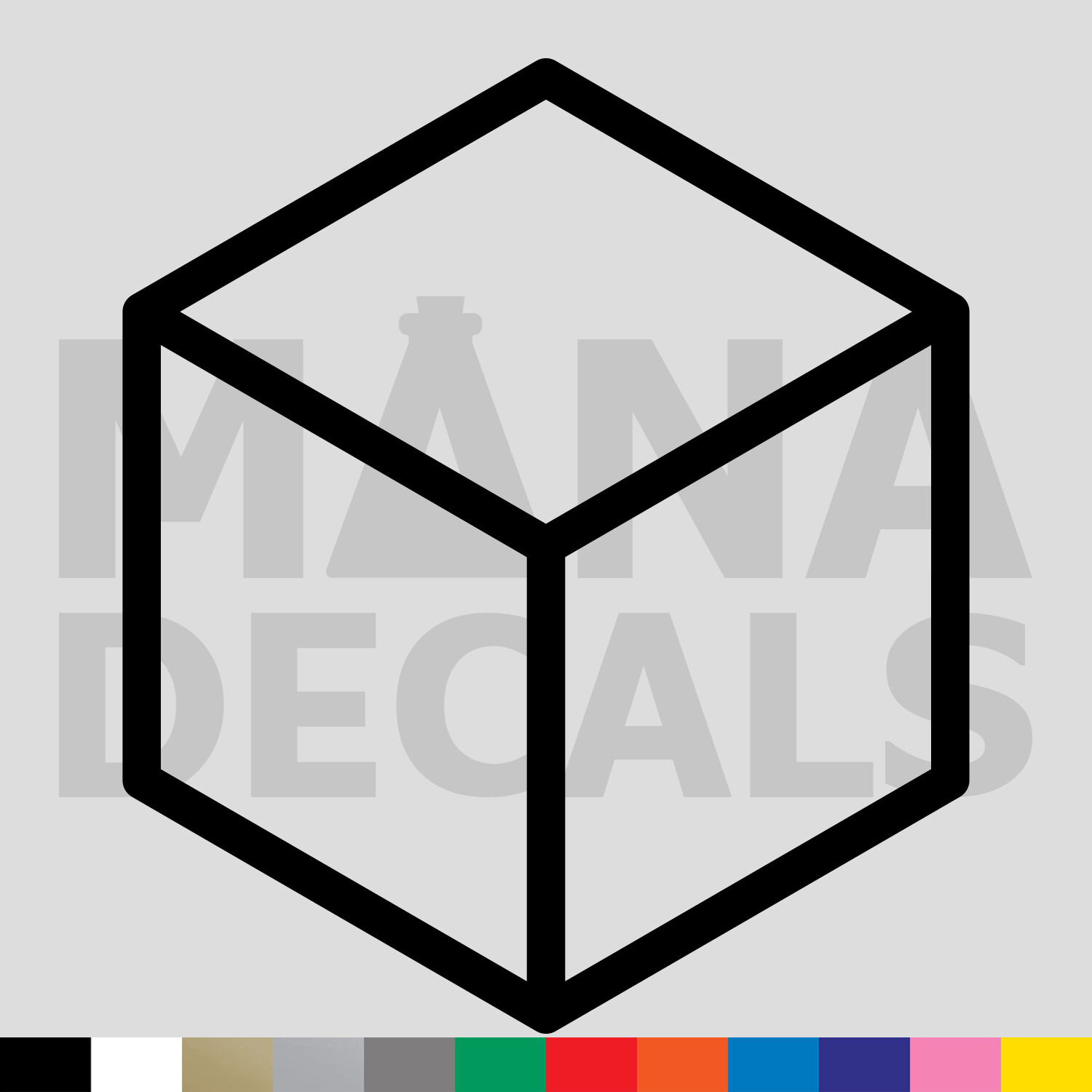 Cube Vinyl Die Cut Decal Sticker – 3D Shape Geometry Geometric