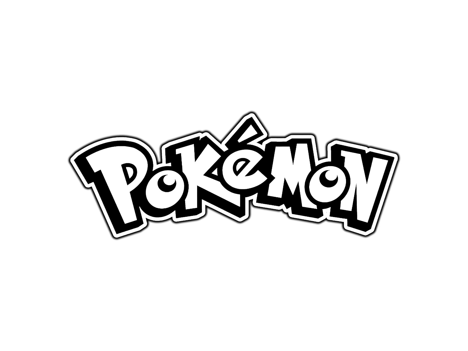 Pokémon Black & White Logo #1 Sticker Waterproof Vinyl Decal Die-Cut Laptop Car