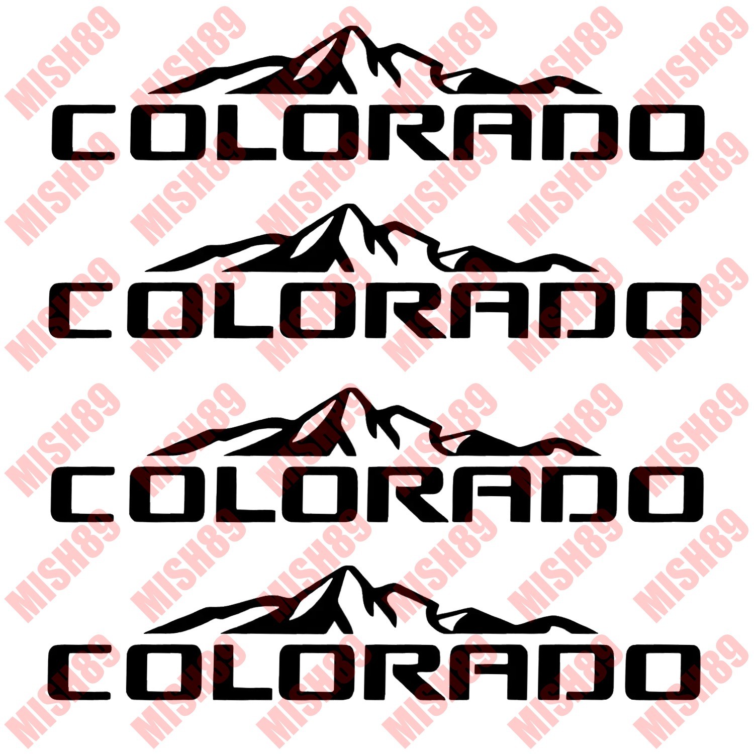 Chevy Colorado Mountains Offroad Decal Logo – Any Color Any Size