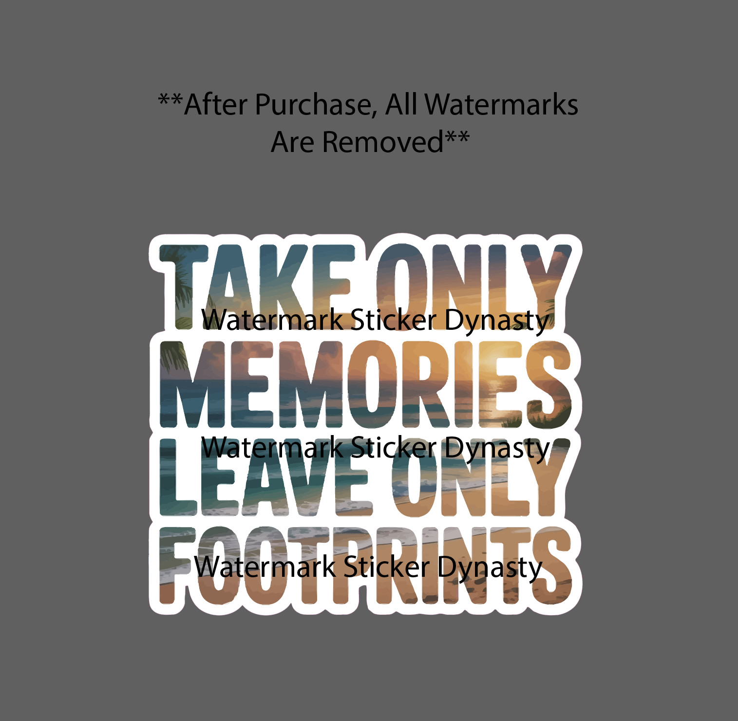 Leave Only Footprints Sticker Waterproof Decal Beach Ocean Travel Gift NEW