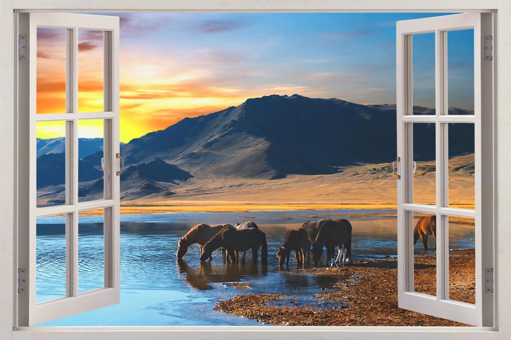Exotic Desert 3D Window Decal Wall Sticker Art Mural Nature Landscape J392