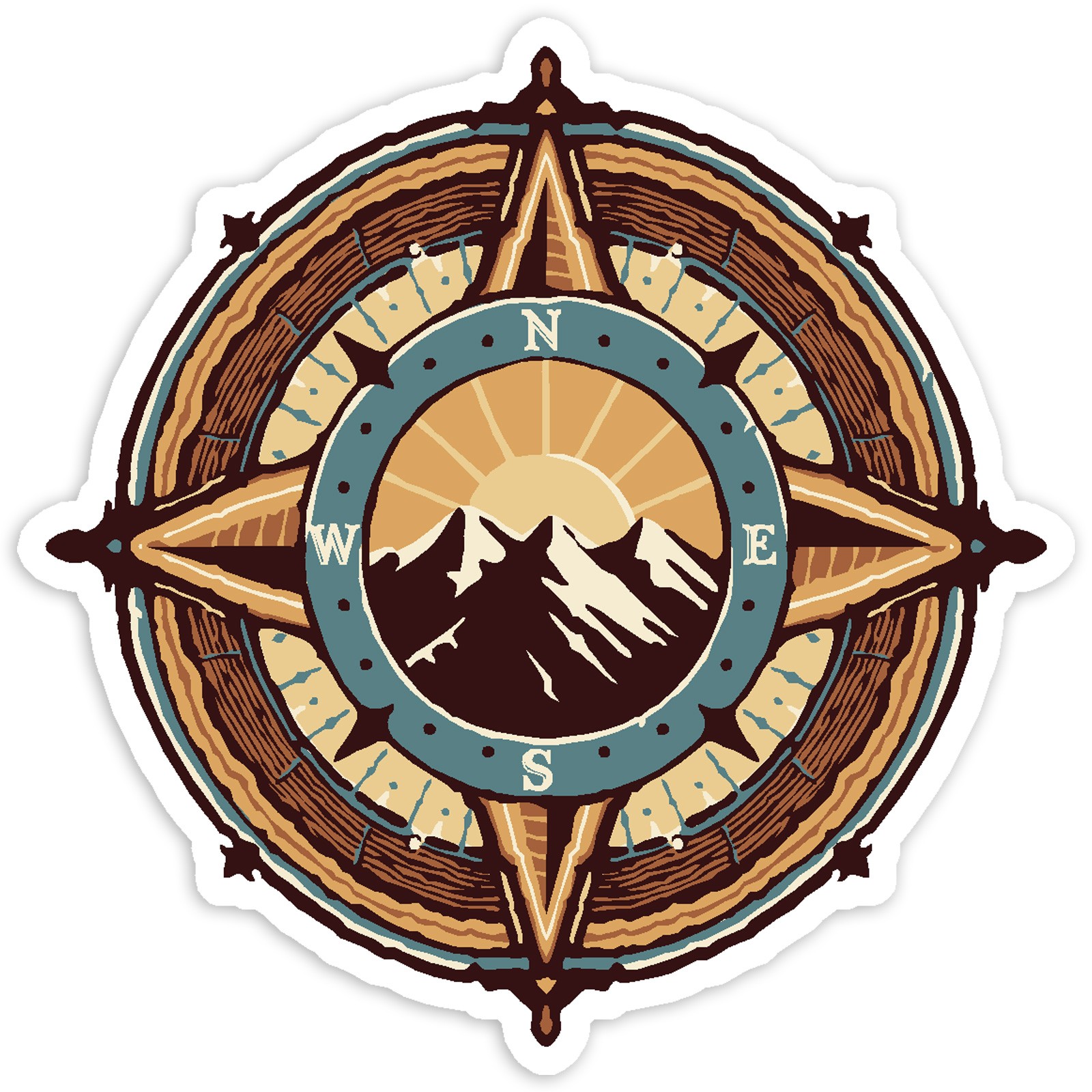 Compass North South – Vinyl Decal Sticker – Car Window Laptop – ebn11937