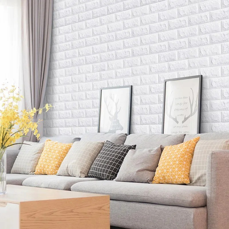3D Foam Brick Self Adhesive Wallpaper Waterproof Wall Stickers Home Decor