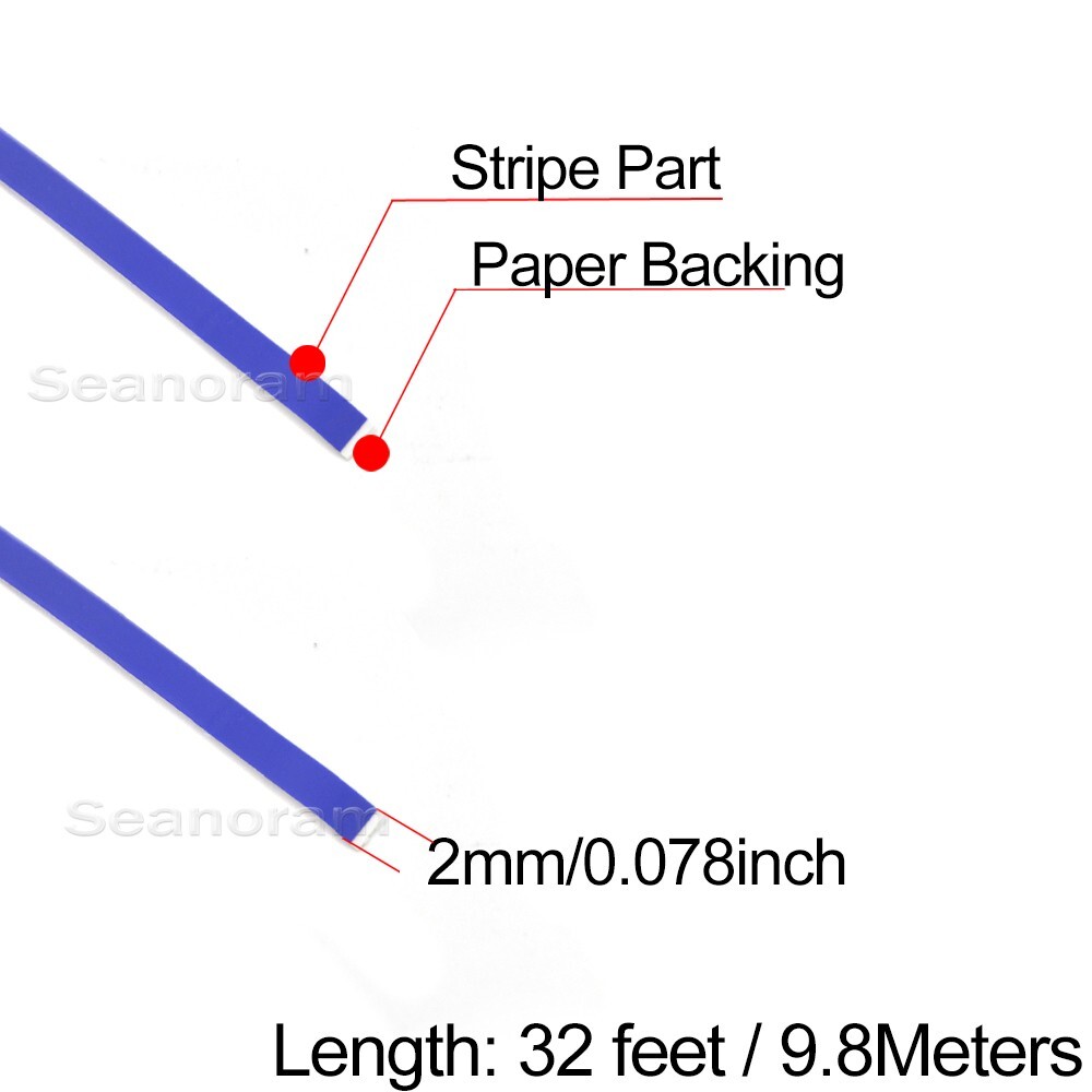 1/12″ 2mm Blue DIY Home Shop Bar Pinstriping Pin Stripe Line Decal Vinyl Sticker