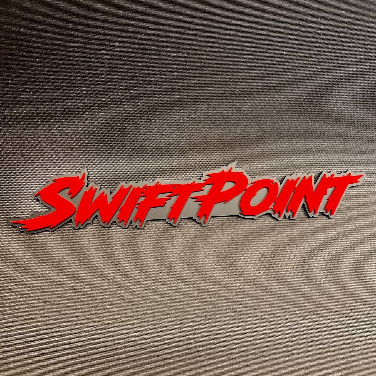1X SWIFT POINT Custom 3D Text Car Badge Fender Emblem Tailgate Toolbox Decal