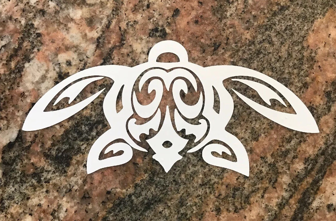 Hawaiian Turtle Sticker – Island Tribal Surf Tropical Aloha Maui Kona Kauai