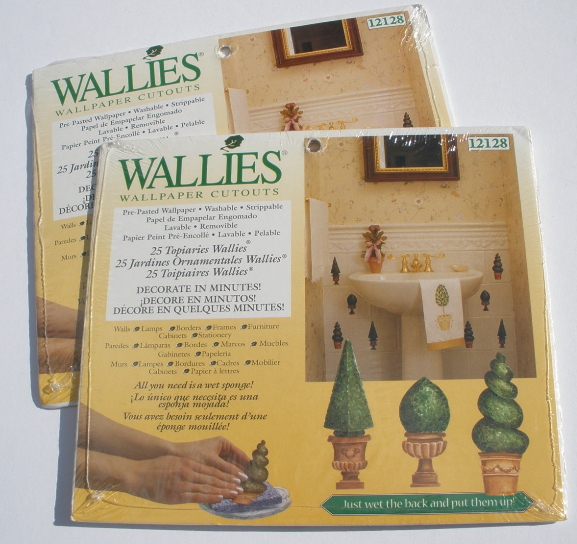 2 x 25 Topiary tree Shrubs Wallies Wallpaper Cut Outs 5″ Pre-pasted Washable