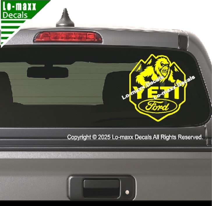 Ford Yeti Die Cut Vinyl Decal Sticker Avery Dennison Car Truck Toolbox