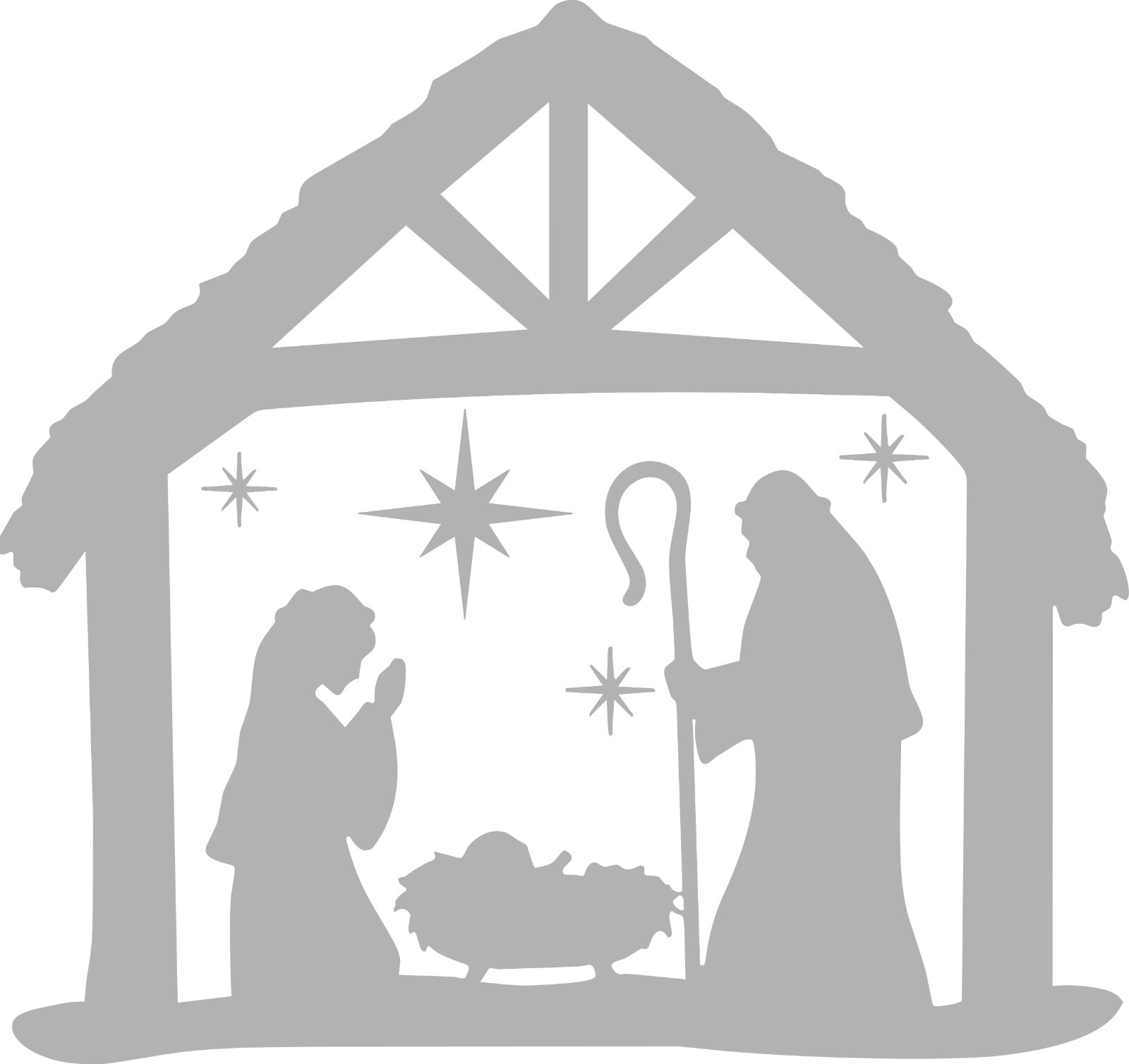 Christmas decal/ 5.5″w x 5″h The Night of his Birth In your Choice of color
