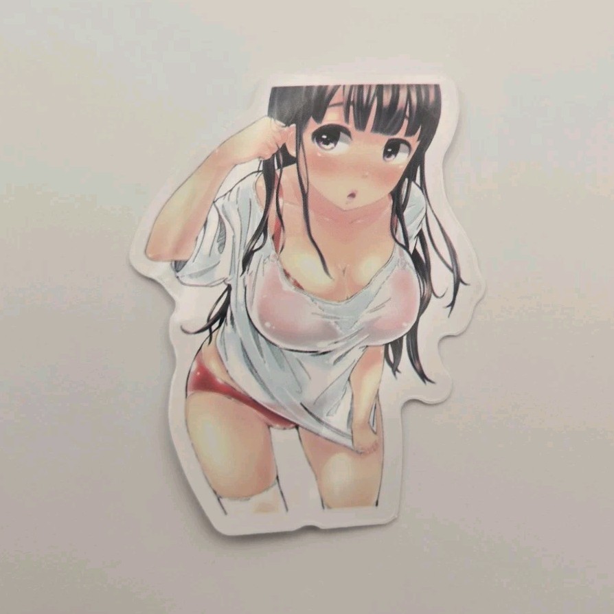 Anime & Manga Multicolor Sticker Decal, Anime Girl Character