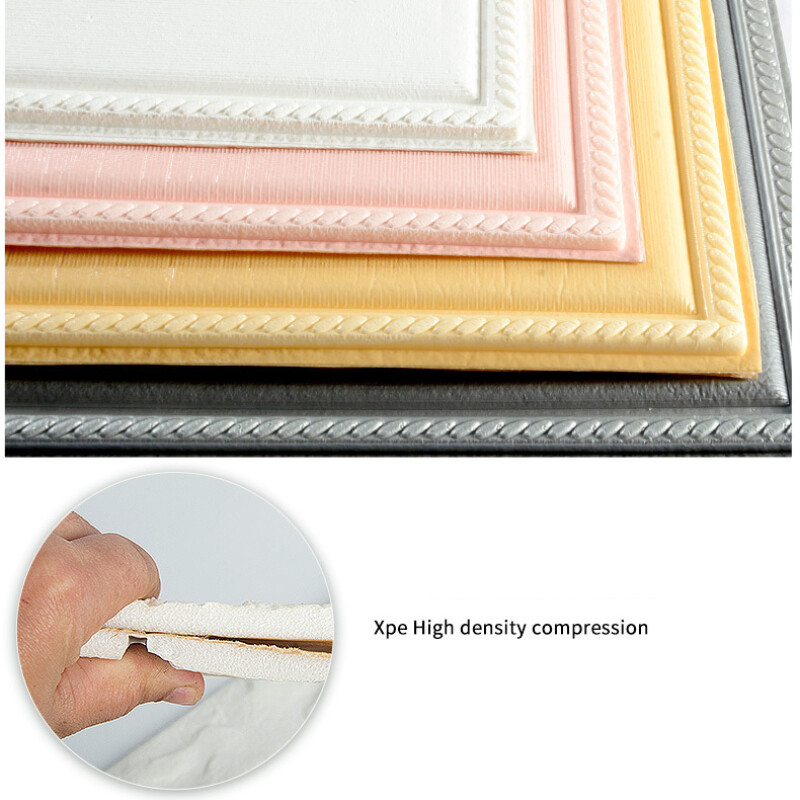 3D Wall Sticker Self Adhesive Wallpaper Waterproof Room Ceiling Foam Panel Decor