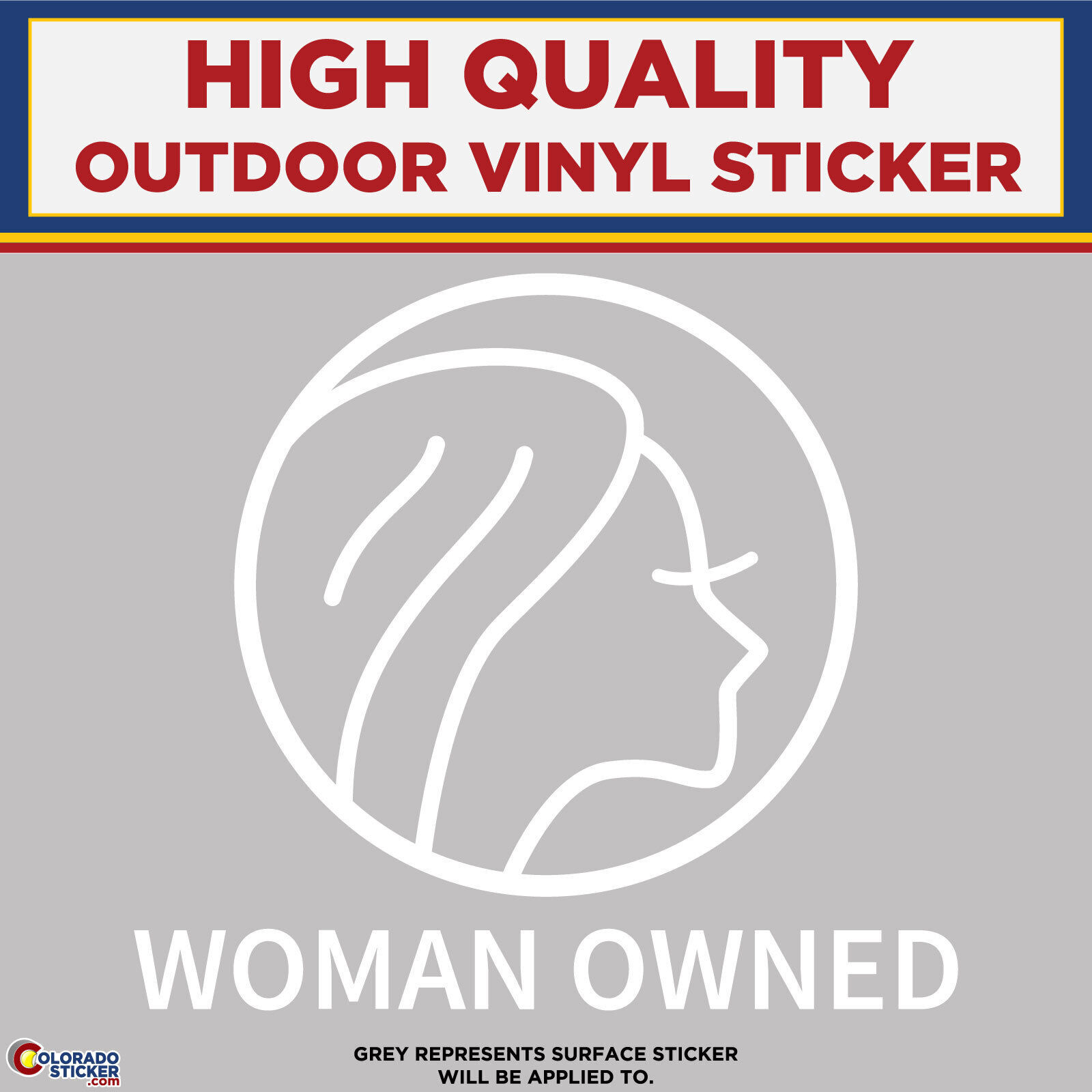 Women Owned Business die cut, High Quality Vinyl Stickers