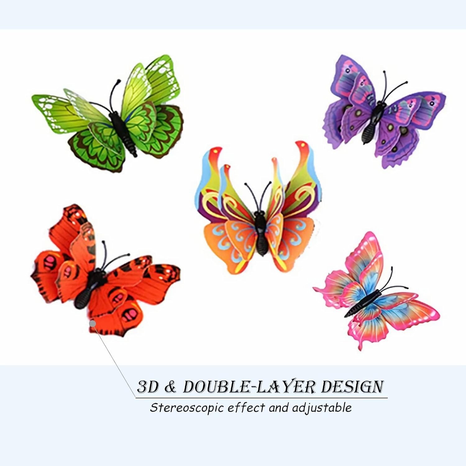Butterfly Wall Decor 24/48 PCS, 3D Butterflies Stickers for Party Decorations…