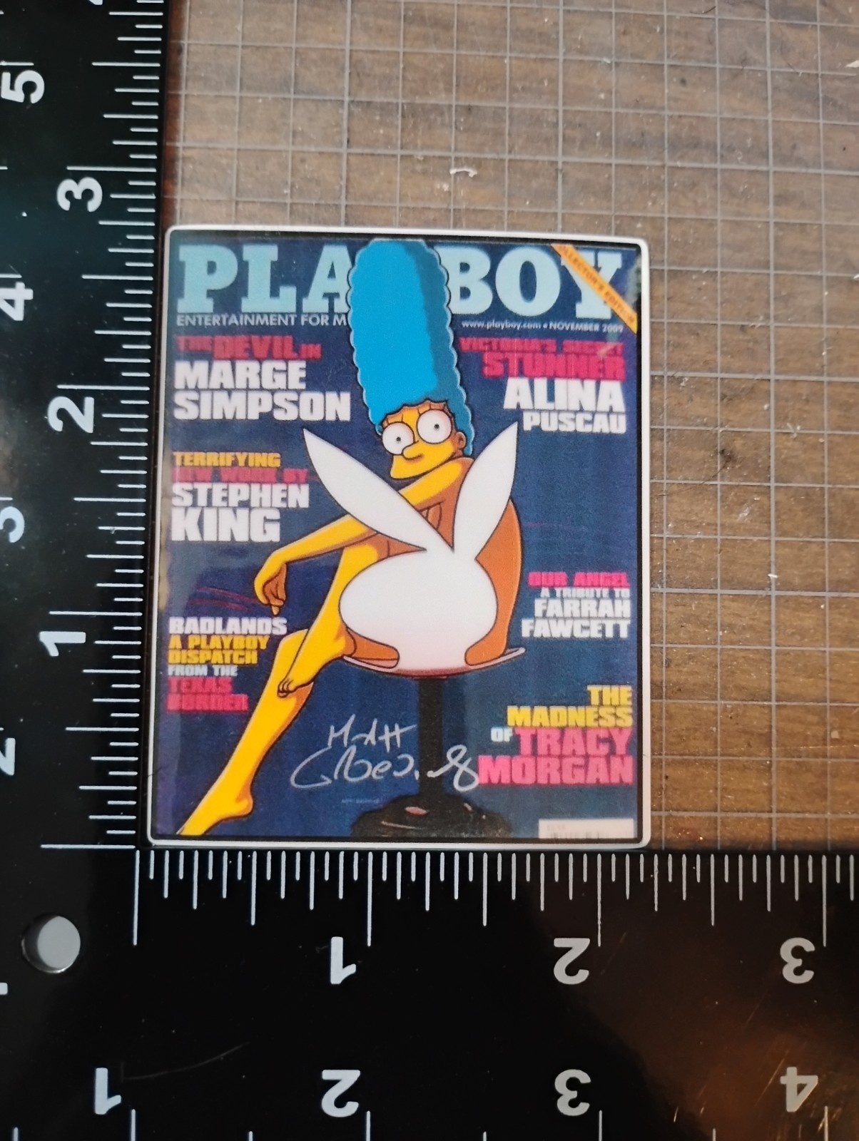 The Simpson Funny Adult Humor Playboy Magazine Cover Vinyl Decal Sticker
