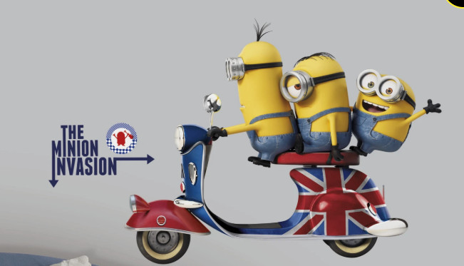 MINIONS DESPICABLE ME 10 Wall Decals ILLUMINATION Removable MIP OOP E*