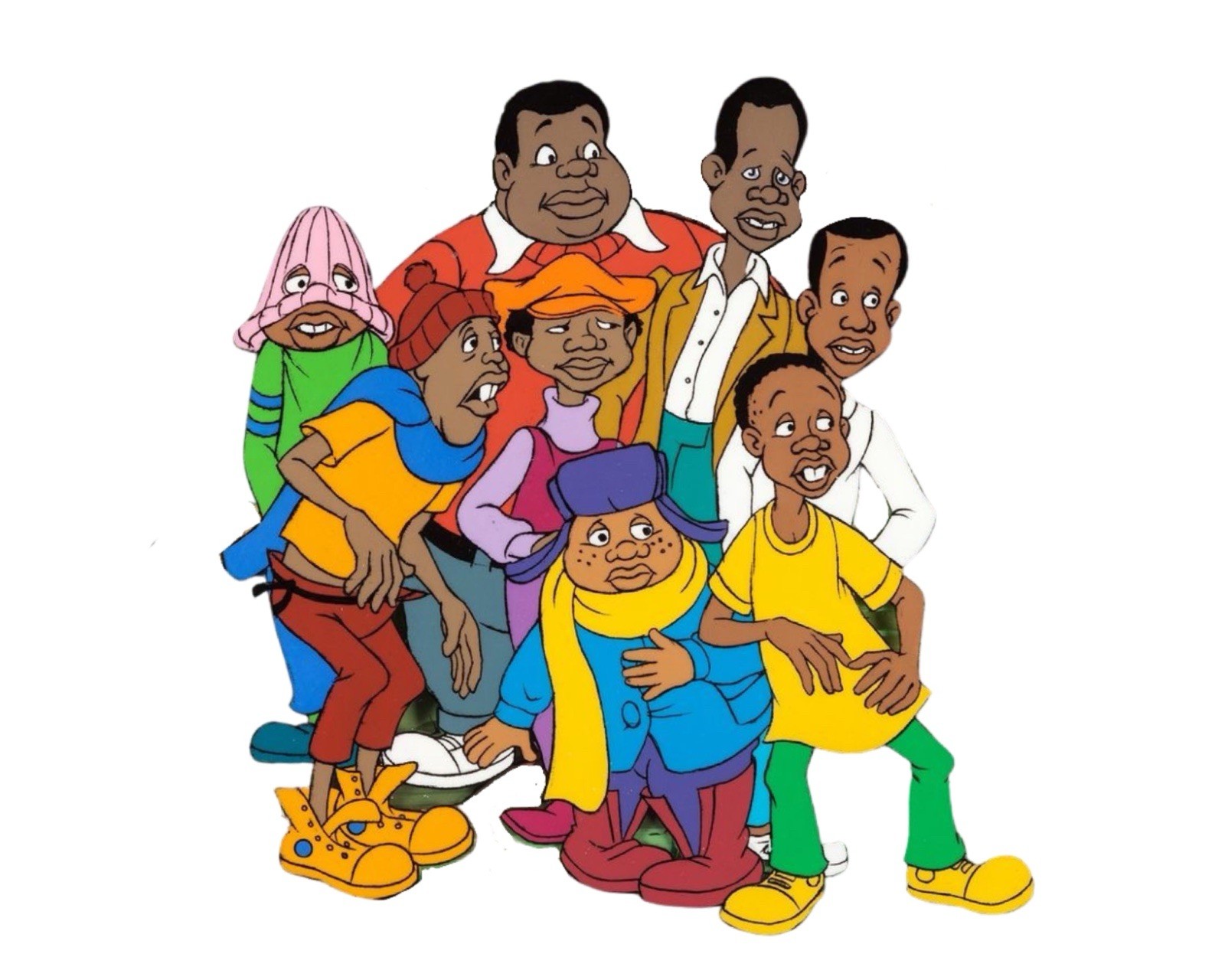 Fat Albert Retro Stickers Vinyl Matte Water Resistant Cartoon 5 Pack