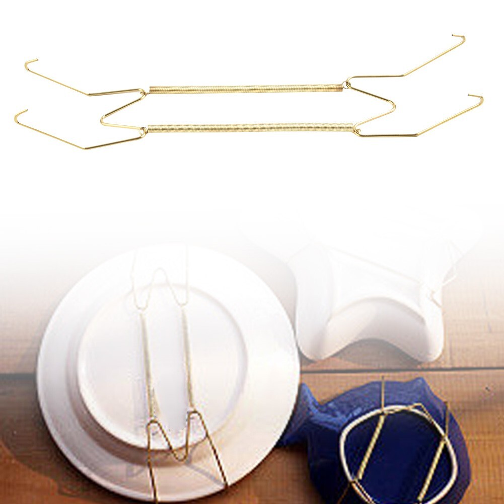 5 Sizes Wall Display Invisible Dish Hangers Adjustable Plate Spring Holder New