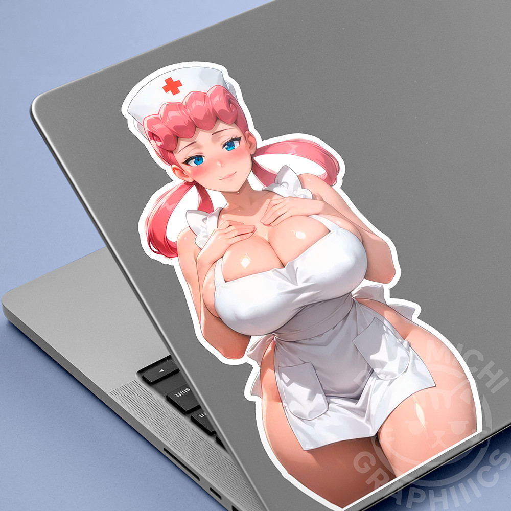 Nurse Joy 5” Vinyl Sticker Waifu Anime Manga Lewd Laptop Skateboard Car