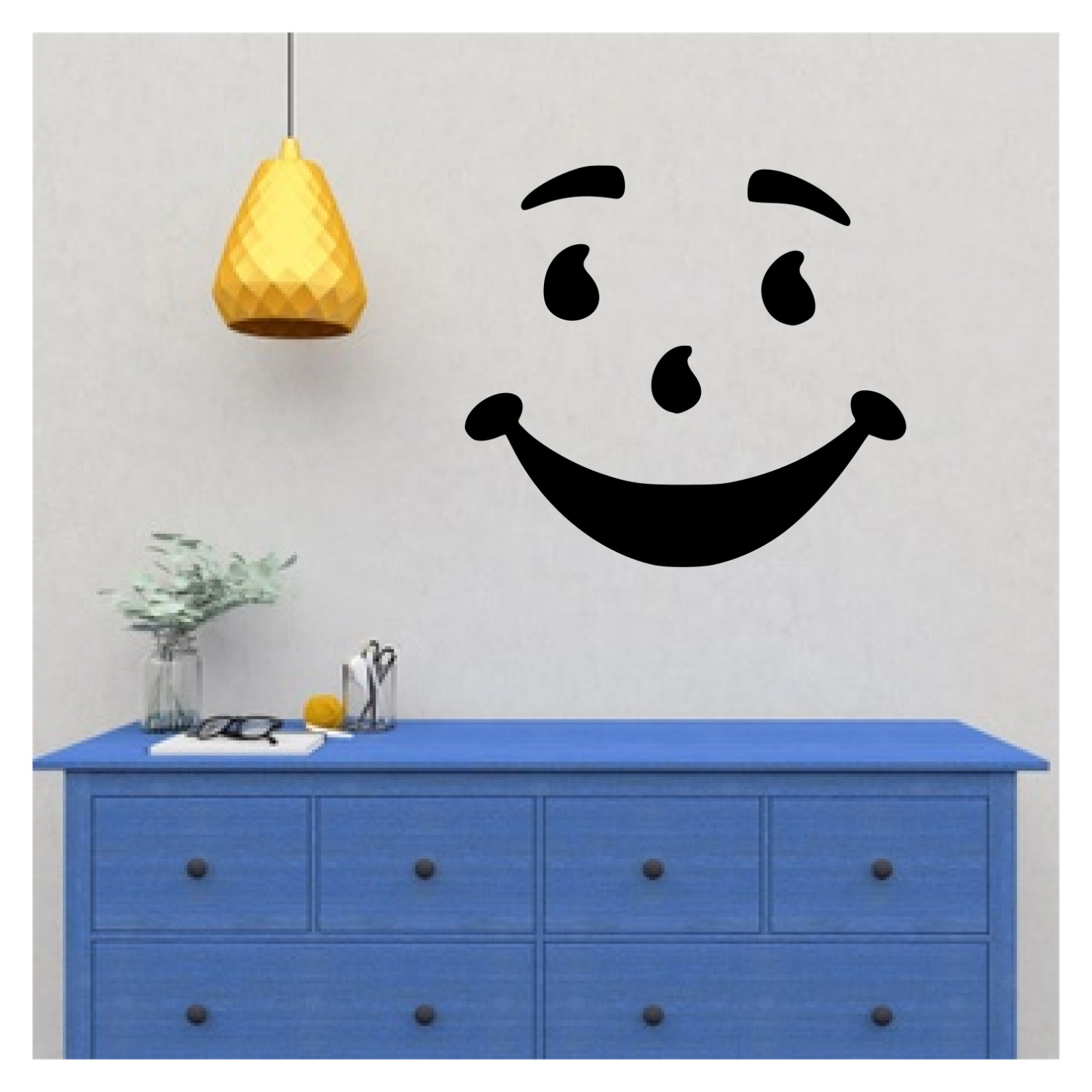 KOOL-AID MAN FACE 22″ TALL LARGE WALL VINYL DECAL – YOUR CHOICE OF COLOR