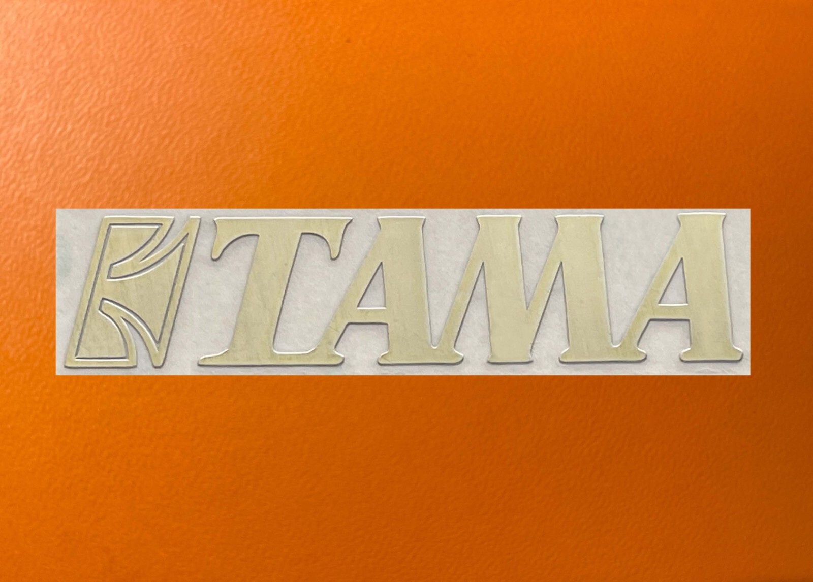 1 pcs Tama Drums Golden Color Mirror Sticker Logo Decal Badge 2″ Wide