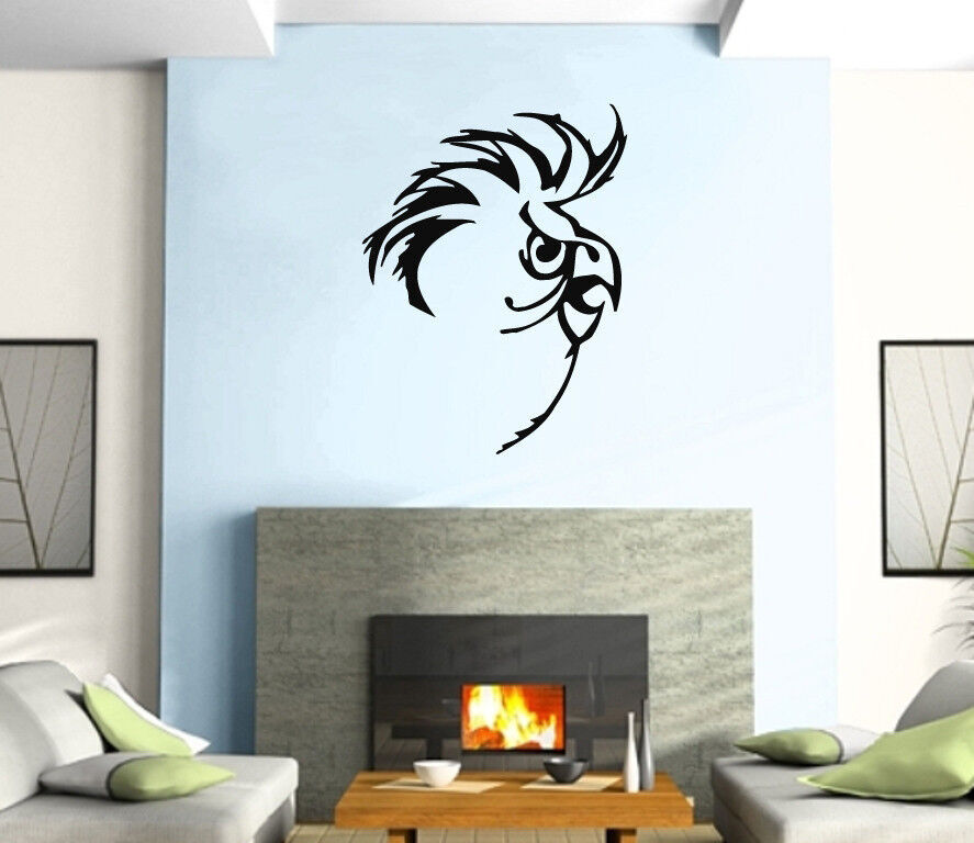 Parrot Bird Funny Pull Mural Urban Art Wall Art Decor Vinyl Sticker z374
