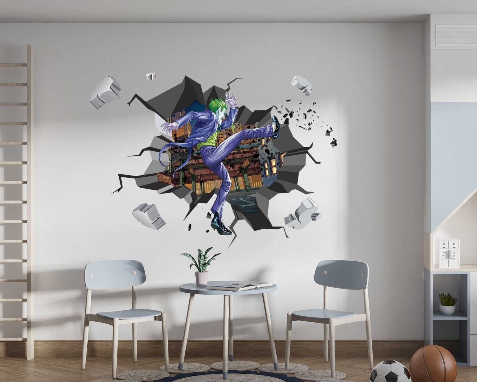 The Joker Batman Superheroe WALL EXPLOSION Decal Wall Sticker Home Decor Art 17