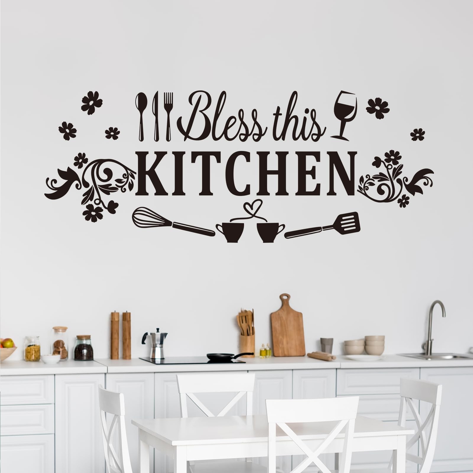 Family Quotes Wall Stickers for Kitchen: Inspirational Home Vinyl Art Wall De…